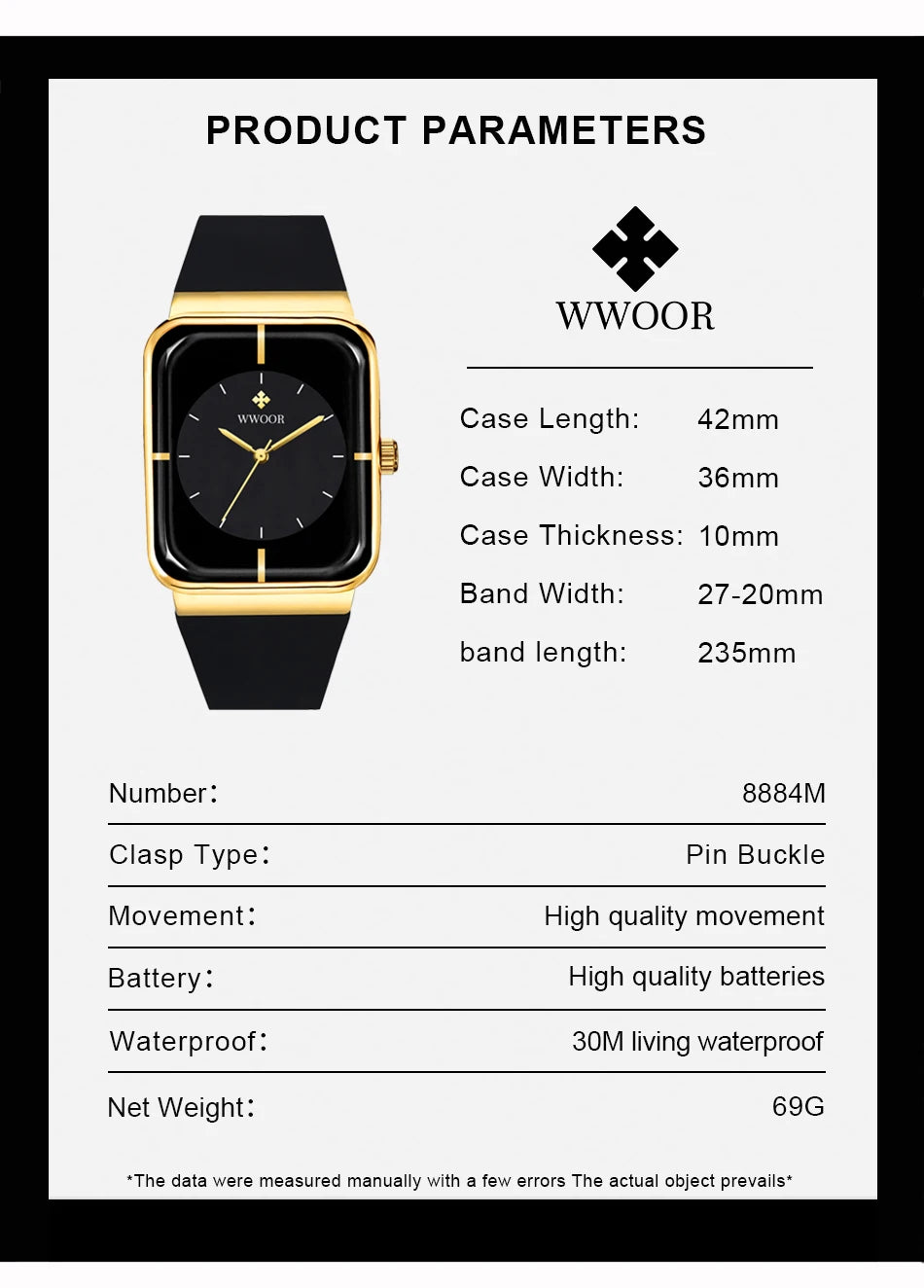 Reloj Black & Gold Minimalista - Edición Premium WWOOR