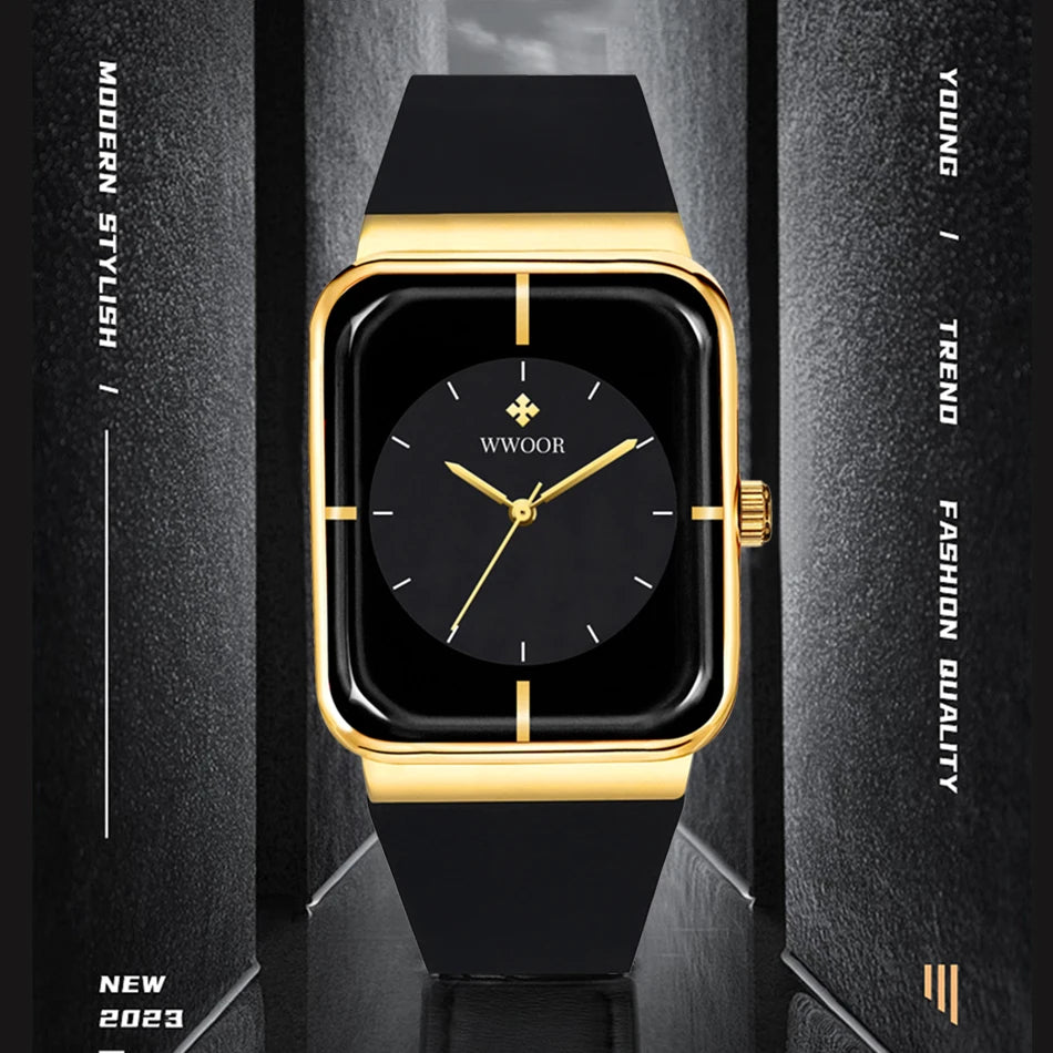 Reloj Black & Gold Minimalista - Edición Premium WWOOR