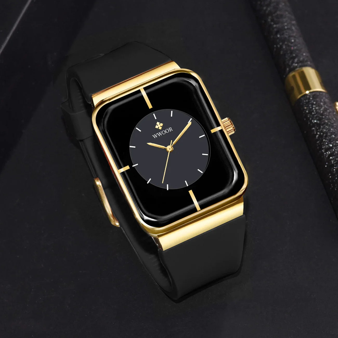 Reloj Black & Gold Minimalista - Edición Premium WWOOR