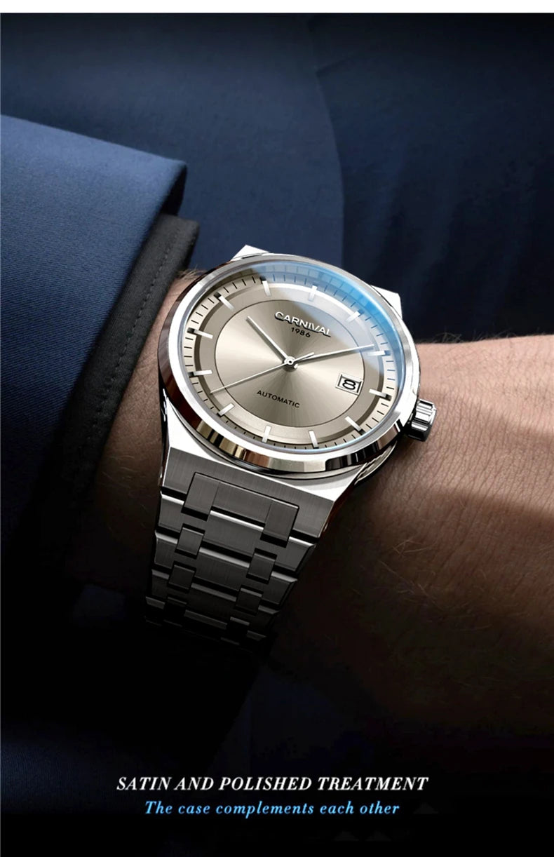 CARNIVAL 2024 Automatic – Luxury Steel Business Watch · 50M Waterproof
